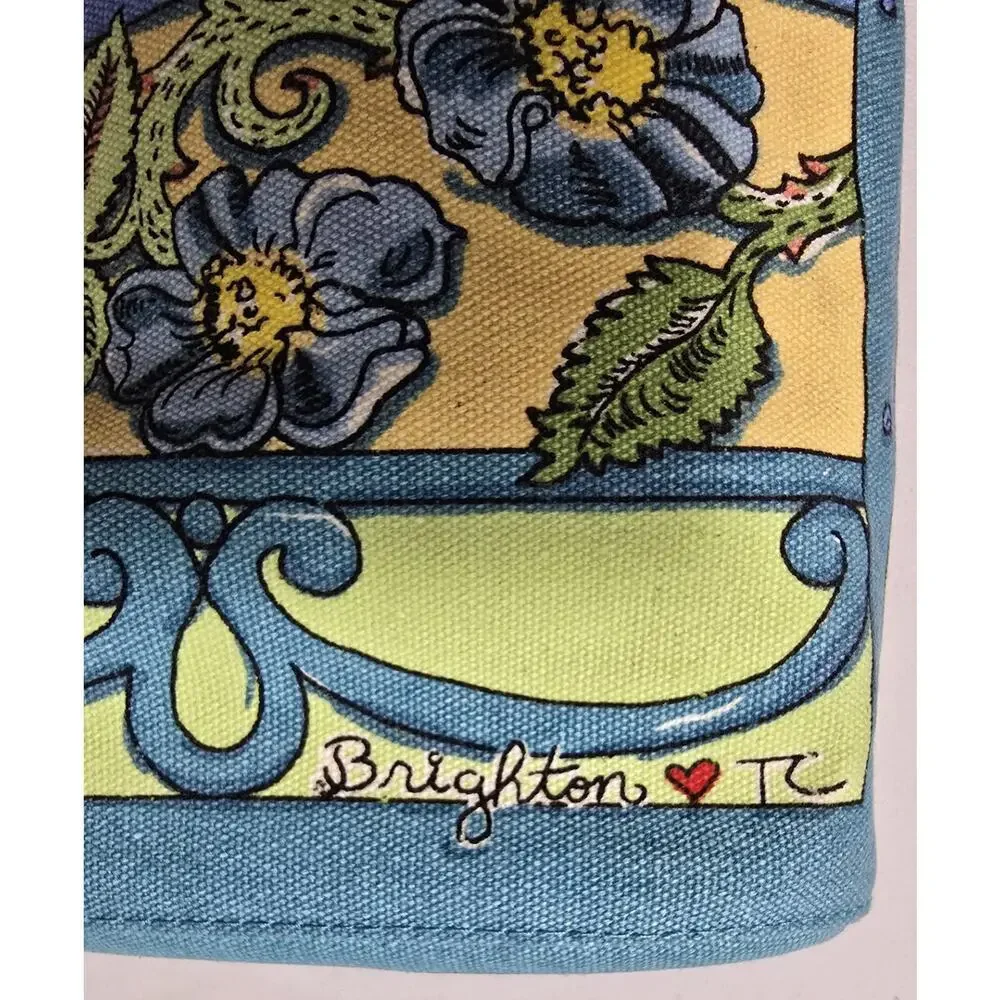 Brighton A Winter’s Love Tote Canvas Hand Sketched T Clancy Large NWOT